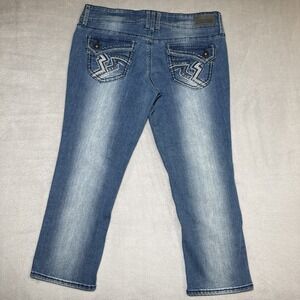 Hydraulic Jeans "Lola" Women Bootcut Size 13/14 Regular Mid Rise Blue 24" Inseam